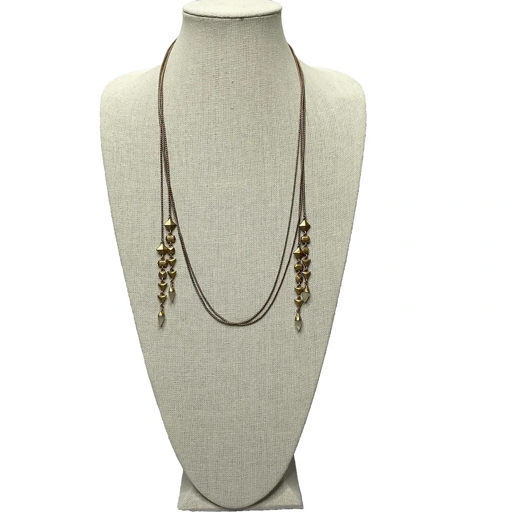 Stella & Dot Gold Long Necklace - Picture 3 of 8